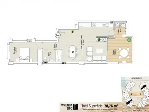 Prodej atypického bytu, Murcia City, Španělsko, 78 m2