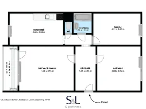Pronájem bytu 3+1, Děčín, Čsl. partyzánů, 75 m2