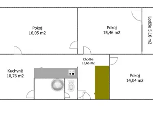 Pronájem bytu 3+1, Stříbro, Palackého, 78 m2