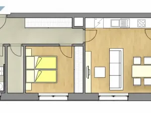 Pronájem bytu 2+kk, Dobřichovice, Souběžná, 62 m2