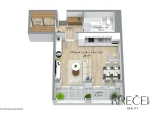 Prodej bytu 1+kk, Třebíč, Tomáše Bati, 44 m2