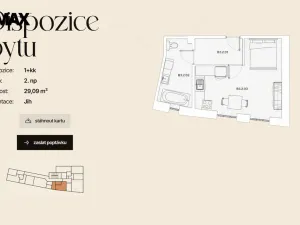 Prodej bytu 1+kk, Dvůr Králové nad Labem, Čechova, 29 m2