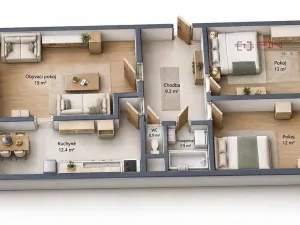 Prodej bytu 3+1, Kladno, Fráni Šrámka, 71 m2