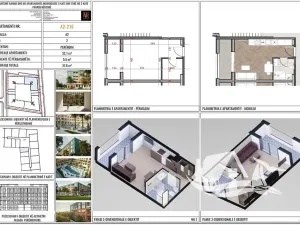Prodej bytu 1+kk, Golem, Albánie, Mali i Robit, 38 m2