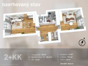 Prodej bytu 2+1, Praha - Nusle, Nad studánkou, 57 m2
