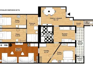 Prodej bytu 3+1, Praha - Nové Město, Dlážděná, 122 m2