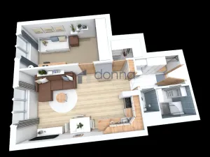 Pronájem bytu 2+kk, Praha, Levského, 41 m2