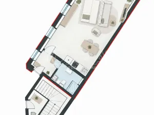 Prodej bytu 1+kk, Praha - Libeň, Sokolovská, 43 m2
