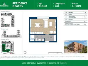 Pronájem bytu 1+kk, Praha - Chodov, Líbalova, 32 m2