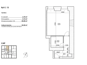 Prodej bytu 1+kk, Postupice, Blanická, 32 m2
