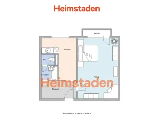 Pronájem bytu 1+1, Karviná - Ráj, Prameny, 39 m2