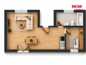 Prodej bytu 2+kk, Šestajovice, Komenského, 58 m2