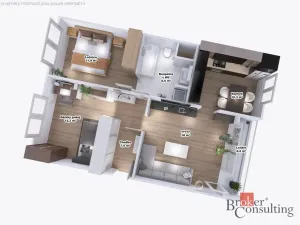Prodej bytu 3+1, Česká Lípa, Cvikovská, 67 m2