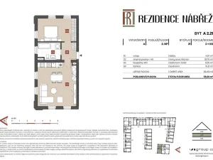 Prodej bytu 2+kk, Brandýs nad Labem-Stará Boleslav - Stará Boleslav, Nábřeží, 56 m2