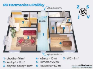 Prodej rodinného domu, Hartmanice, 67 m2