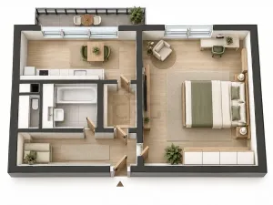 Prodej bytu 1+1, Brno - Lesná, Nejedlého, 38 m2