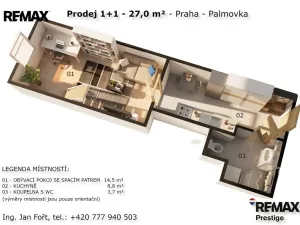 Prodej bytu 1+1, Praha - Libeň, Turnovská, 27 m2