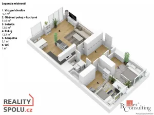 Pronájem bytu 3+kk, Mladá Boleslav - Mladá Boleslav II, 17. listopadu, 76 m2