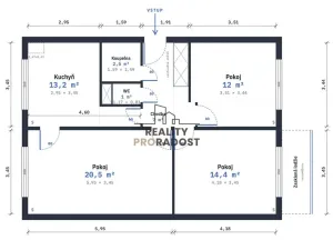 Prodej bytu 3+1, Trutnov, Zvonková, 74 m2