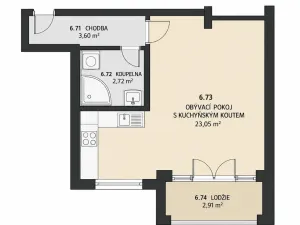 Prodej bytu 1+kk, Praha - Strašnice, Sečská, 32 m2