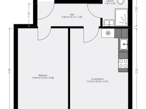 Pronájem bytu 2+kk, Praha - Nusle, Sinkulova, 44 m2