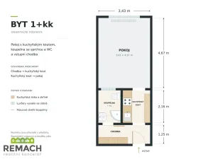 Prodej bytu 1+kk, Uherské Hradiště, Zahradní, 28 m2