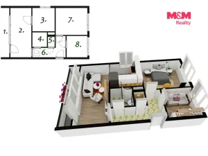 Pronájem bytu 3+1, Lány, U lipky, 74 m2
