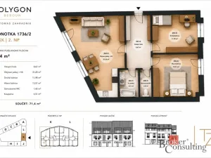 Prodej bytu 3+kk, Beroun - Beroun-Město, Nám. M.Poštové, 71 m2