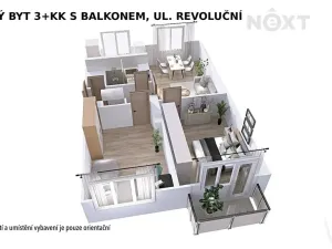 Pronájem bytu 3+1, Šumperk, Revoluční, 74 m2