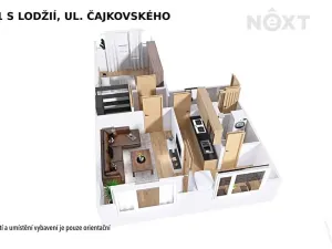 Pronájem bytu 2+1, Šumperk, Čajkovského, 56 m2