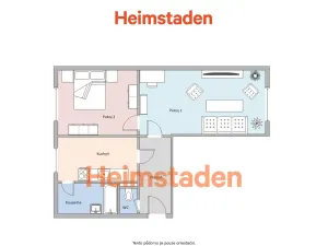 Pronájem bytu 2+1, Orlová - Poruba, Hornická, 53 m2