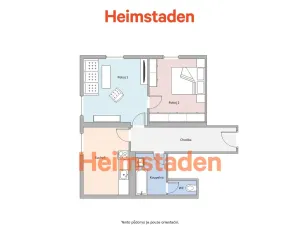 Pronájem bytu 2+1, Havířov - Šumbark, Slovenského národního povstání, 55 m2