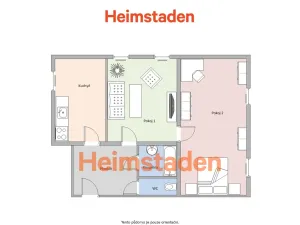 Pronájem bytu 2+1, Ostrava - Poruba, Budovatelská, 57 m2