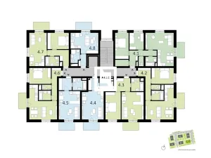 Pronájem bytu 2+kk, Ostrava, 51 m2