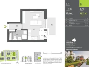 Pronájem bytu 1+kk, Ostrava, 27 m2