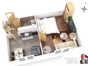 Pronájem bytu 1+1, Praha - Smíchov, Radlická, 35 m2