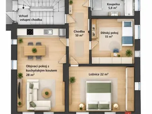 Prodej bytu 3+kk, Liberec - Liberec XI-Růžodol I, Rolnická, 80 m2