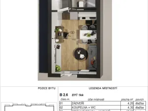 Pronájem bytu 1+kk, Mohelnice, Za Penzionem, 25 m2