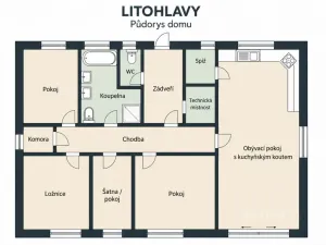 Prodej rodinného domu, Litohlavy, 112 m2