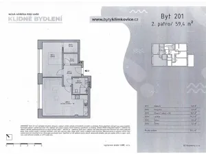 Pronájem bytu 2+kk, Klimkovice, Resnerova, 59 m2