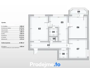 Prodej bytu 3+1, Třebíč, Okružní, 68 m2