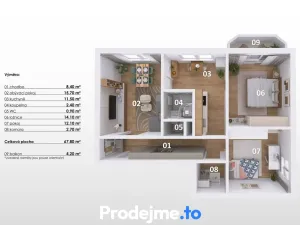 Prodej bytu 3+1, Třebíč, Okružní, 68 m2