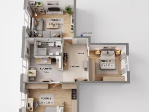 Prodej bytu 3+1, Holýšov, Pod Makovým vrchem, 68 m2