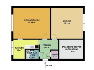 Prodej bytu 2+1, Mokrá-Horákov, 61 m2