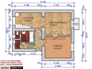 Pronájem bytu 2+1, Neratovice, 54 m2