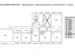 Pronájem kanceláře, Praha - Vinohrady, Rumunská, 151 m2