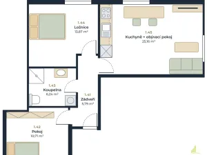 Prodej bytu 3+kk, Krhová, Hlavní, 62 m2