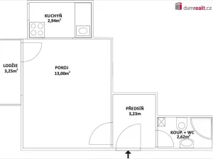 Prodej bytu 1+kk, Praha - Kobylisy, Čimická, 25 m2
