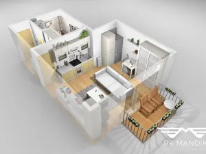 Pronájem bytu 1+kk, Hostivice, Ječná, 30 m2