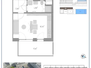 Pronájem bytu 1+kk, Brno - Zábrdovice, Bratislavská, 27 m2